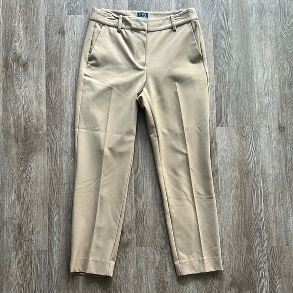 J.Crew Ruby Crop Pants Camel Size 4 Business Casual Straight Leg - Picture 2 of 7